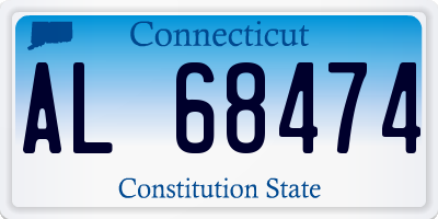CT license plate AL68474