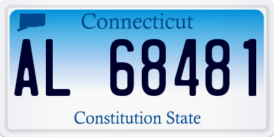 CT license plate AL68481