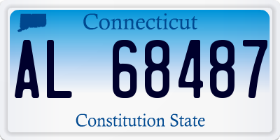 CT license plate AL68487