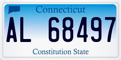 CT license plate AL68497