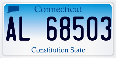CT license plate AL68503