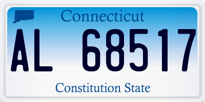 CT license plate AL68517