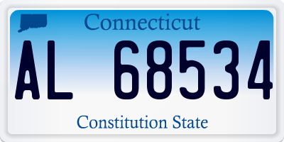 CT license plate AL68534