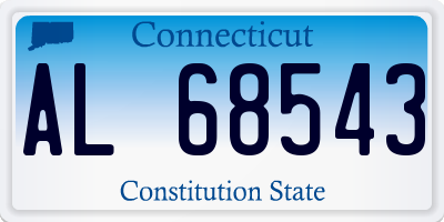 CT license plate AL68543