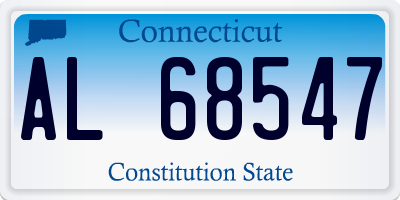 CT license plate AL68547