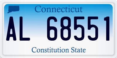 CT license plate AL68551