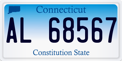 CT license plate AL68567