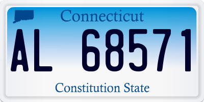 CT license plate AL68571