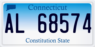 CT license plate AL68574