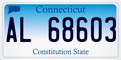CT license plate AL68603