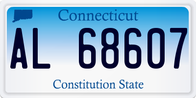 CT license plate AL68607