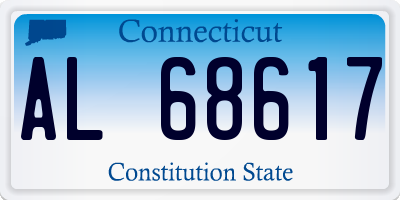 CT license plate AL68617