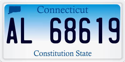 CT license plate AL68619