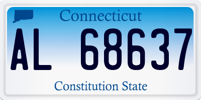 CT license plate AL68637