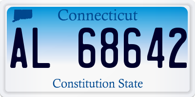 CT license plate AL68642