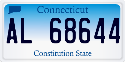 CT license plate AL68644