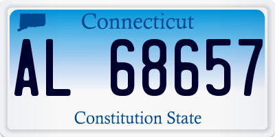 CT license plate AL68657
