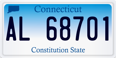 CT license plate AL68701