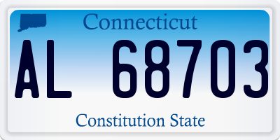 CT license plate AL68703