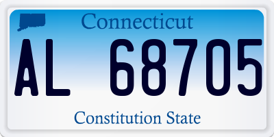 CT license plate AL68705