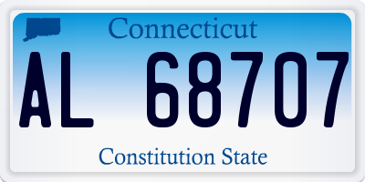 CT license plate AL68707