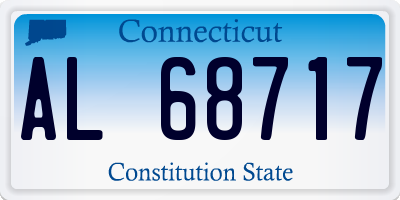CT license plate AL68717