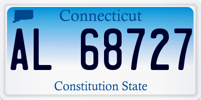 CT license plate AL68727