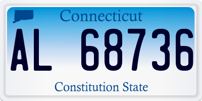 CT license plate AL68736