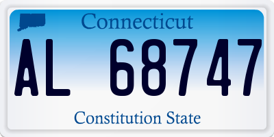 CT license plate AL68747