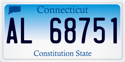 CT license plate AL68751