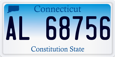 CT license plate AL68756
