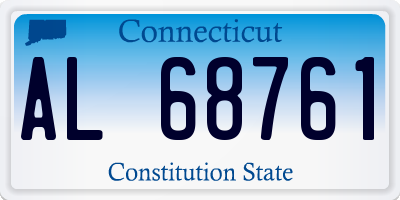 CT license plate AL68761