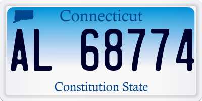 CT license plate AL68774