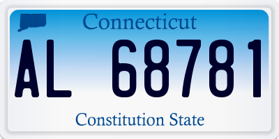 CT license plate AL68781