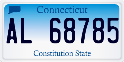 CT license plate AL68785