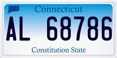 CT license plate AL68786