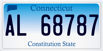 CT license plate AL68787