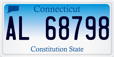 CT license plate AL68798