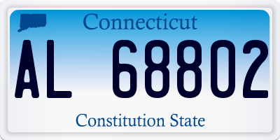 CT license plate AL68802