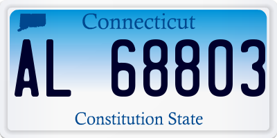 CT license plate AL68803