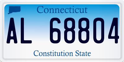 CT license plate AL68804