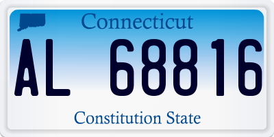 CT license plate AL68816