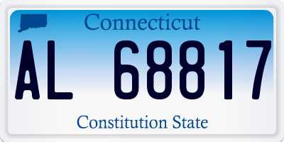CT license plate AL68817
