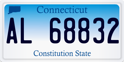 CT license plate AL68832