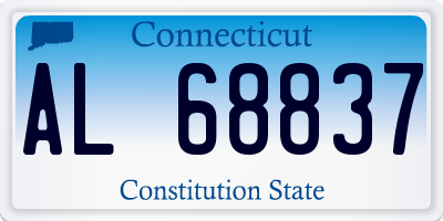 CT license plate AL68837