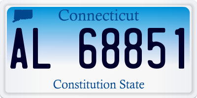 CT license plate AL68851