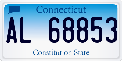 CT license plate AL68853