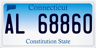 CT license plate AL68860