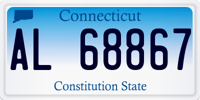 CT license plate AL68867