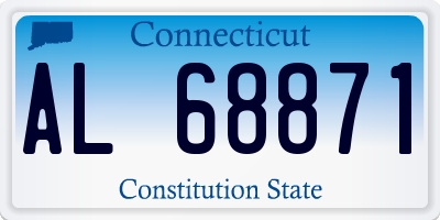 CT license plate AL68871